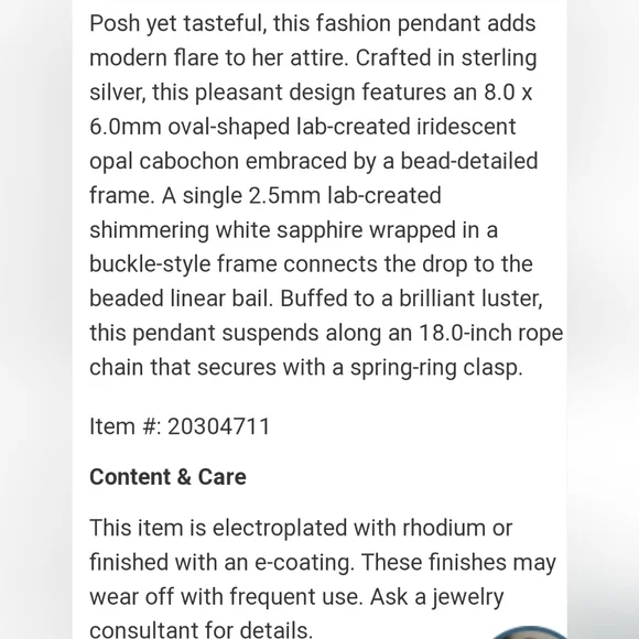 Opal and white sapphire Necklace/Bracelet set - Picture 4 of 11